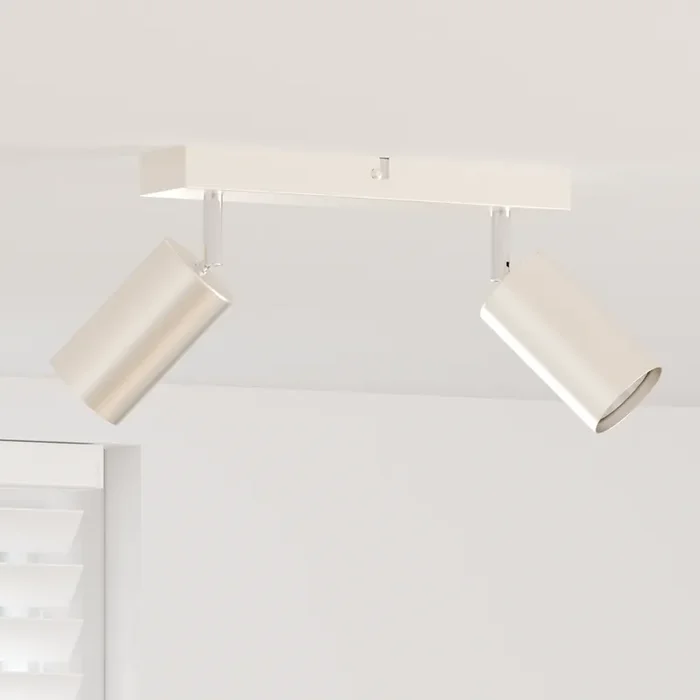 vidaXL Ceiling Spotlight 2 Way Adjustable Brushed Nickel GU10