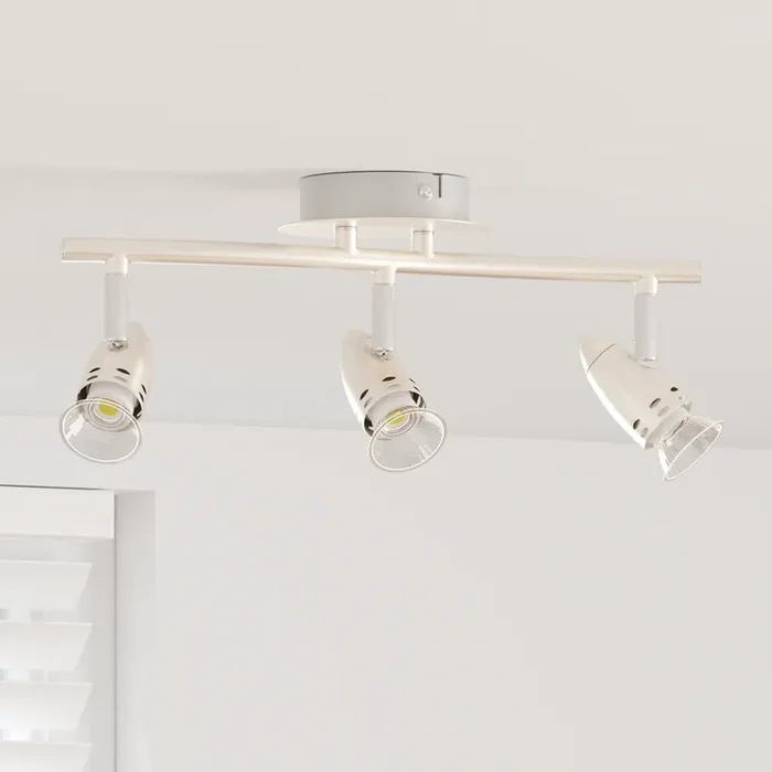 vidaXL Ceiling Spotlight 3 Way Adjustable Matte Nickel GU10