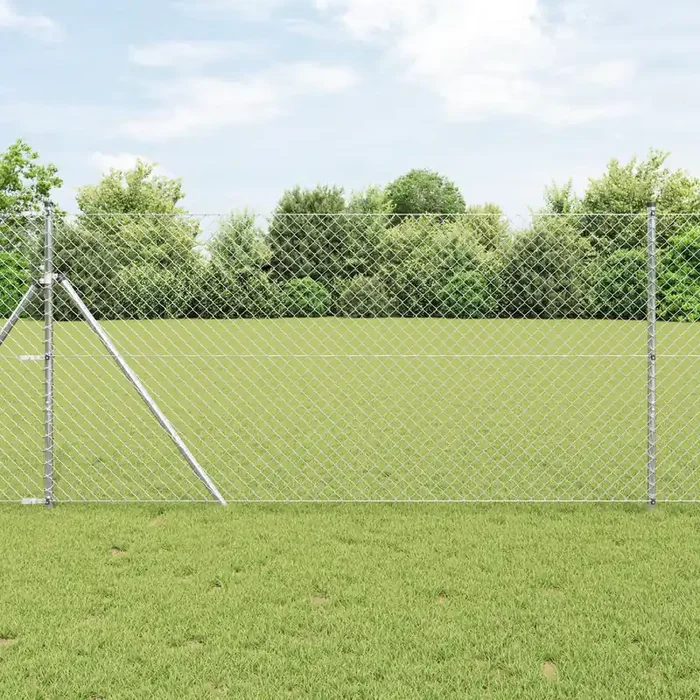 vidaXL Chain Link Fence 1.4×10 m Galvanised Steel