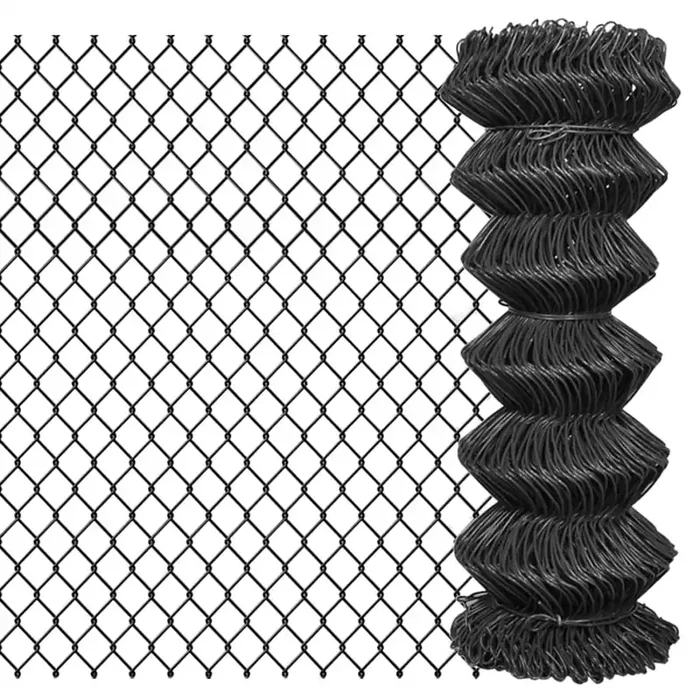 vidaXL Chain Link Fence Steel 15×1 m Grey