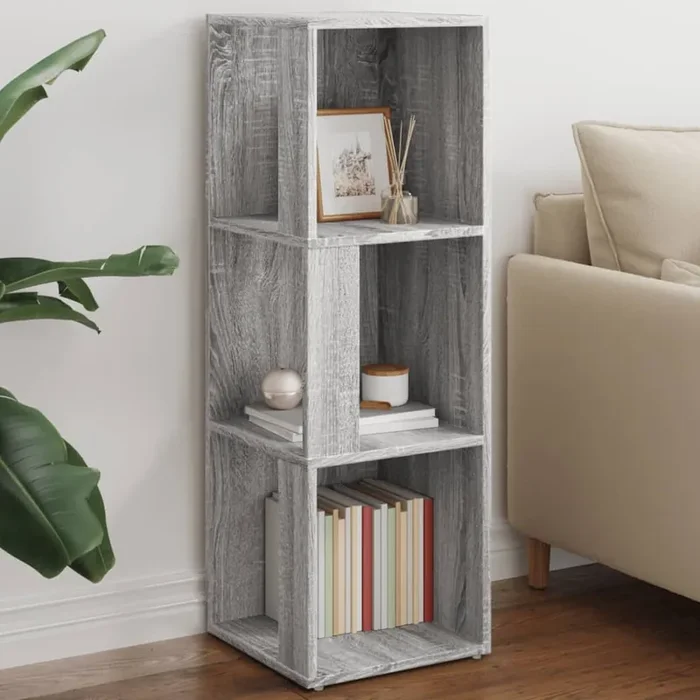 vidaXL Corner Cabinet Grey Sonoma 33x33x100 cm Engineered Wood