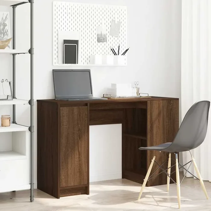 vidaXL Desk Brown Oak 120x42x76 cm Engineered Wood