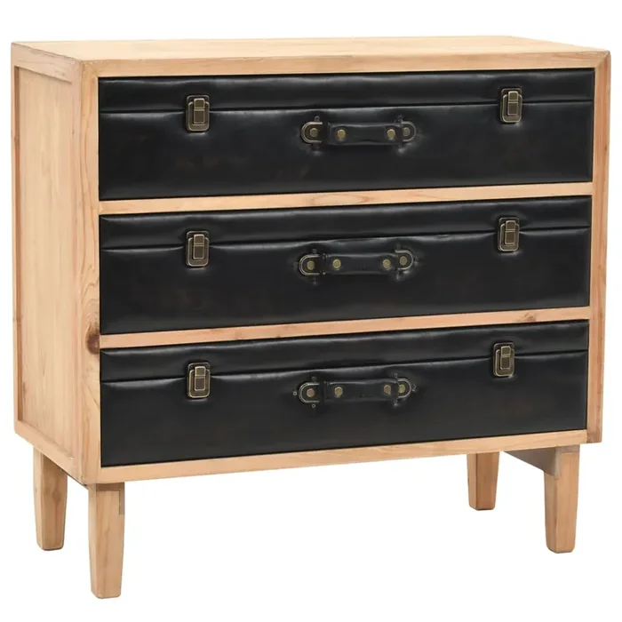 vidaXL Drawer Cabinet Solid Fir Wood 80x36x75 cm