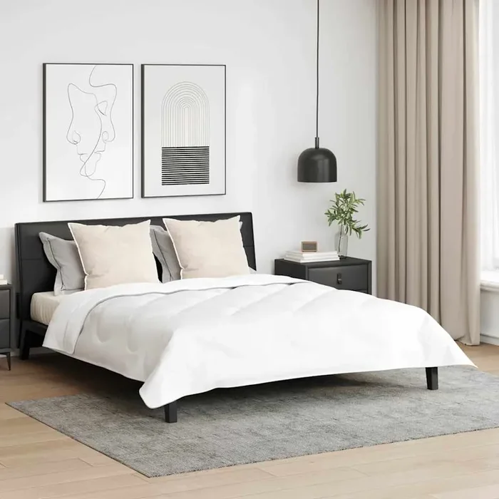 vidaXL Duvet with Pillows Other 3 pcs White 200 x 200 cm Microfibre