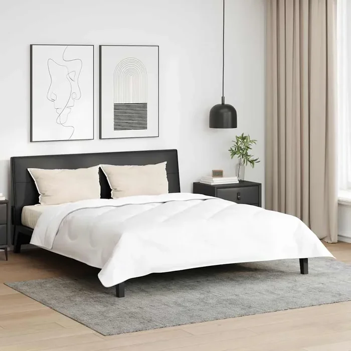 vidaXL Duvet with Pillows Other 3 pcs White 200 x 200 cm Microfibre