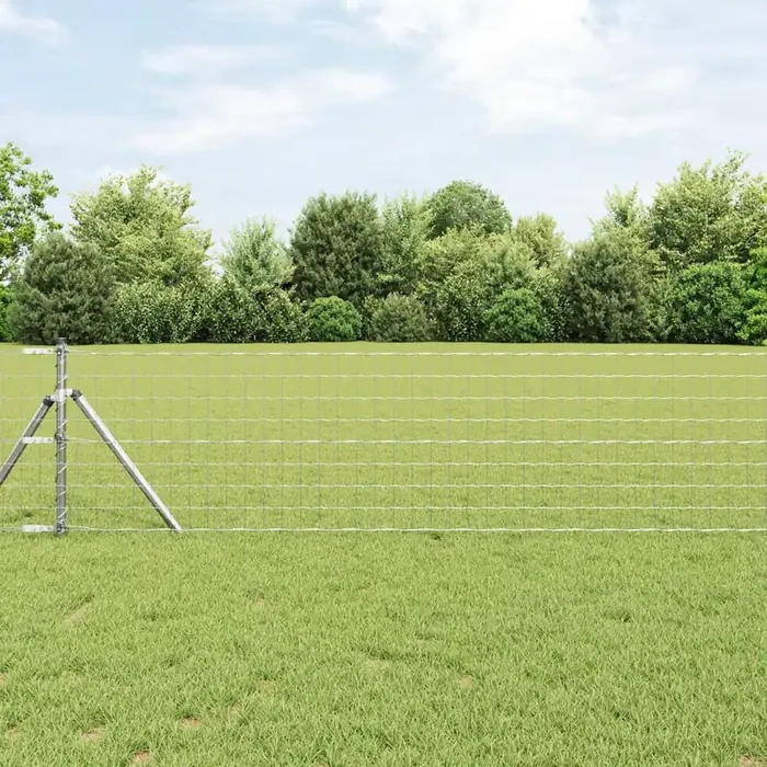 vidaXL Euro Fence 0.8×10 m Galvanised Steel