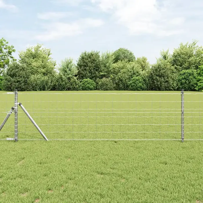 vidaXL Euro Fence 0.8×10 m Galvanised Steel