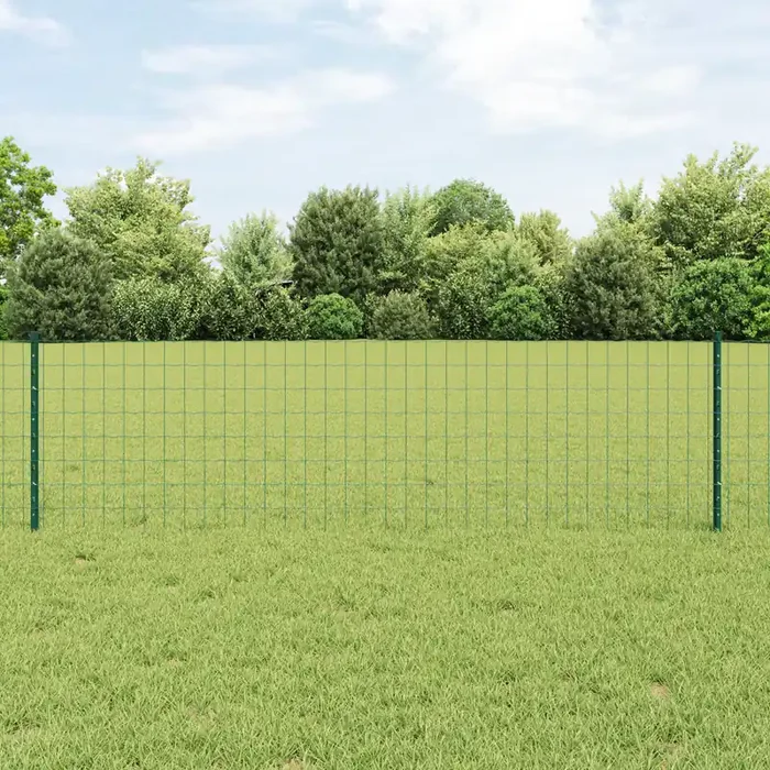 vidaXL Euro Fence with 11 U Posts Green 0,6×25 m Steel
