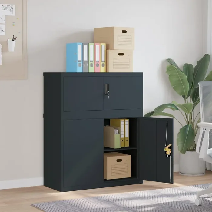 vidaXL File Cabinet Anthracite 90x40x110 cm Steel