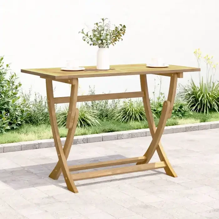 vidaXL Folding Garden Table 110x55x75 cm Solid Wood Acacia