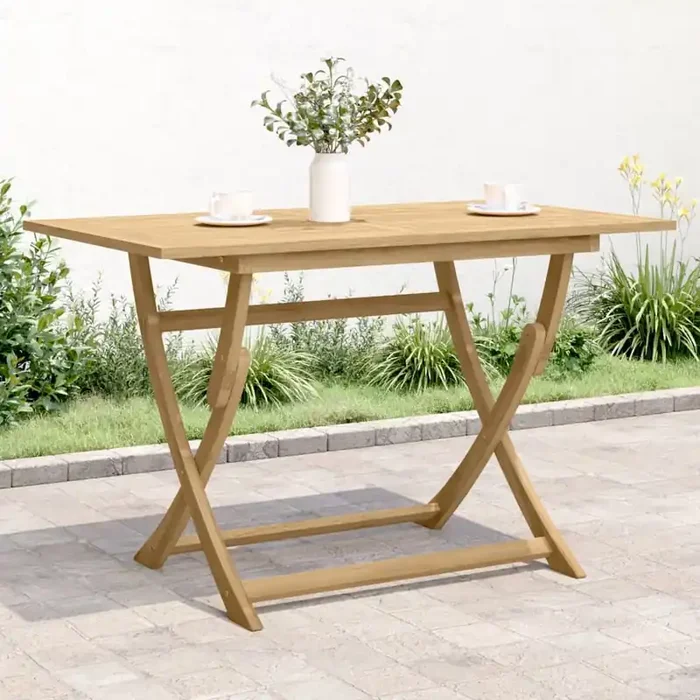 vidaXL Folding Garden Table 120x70x75 cm Solid Wood Acacia