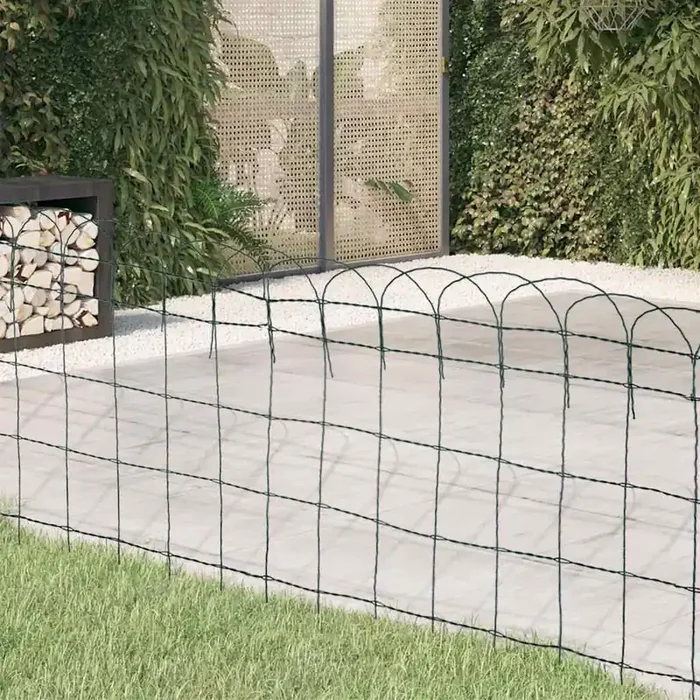 vidaXL Garden Border Fence Powder-coated Iron 10×0.65 m