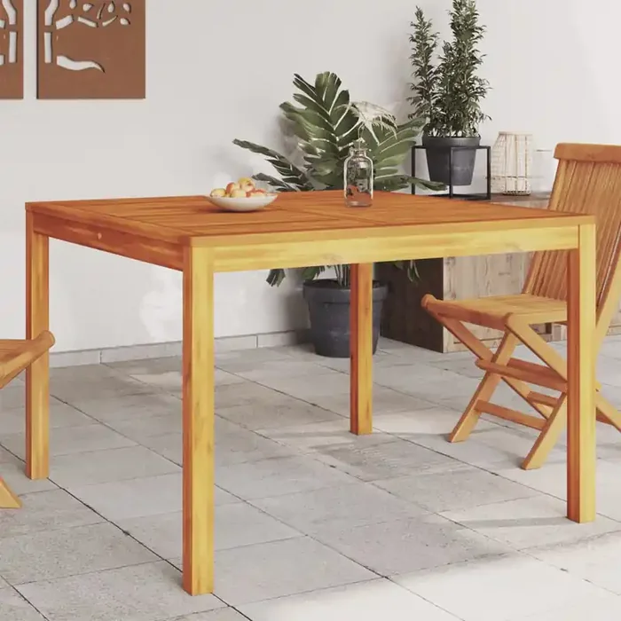vidaXL Garden Dining Table 110x110x75 cm Solid Wood Acacia