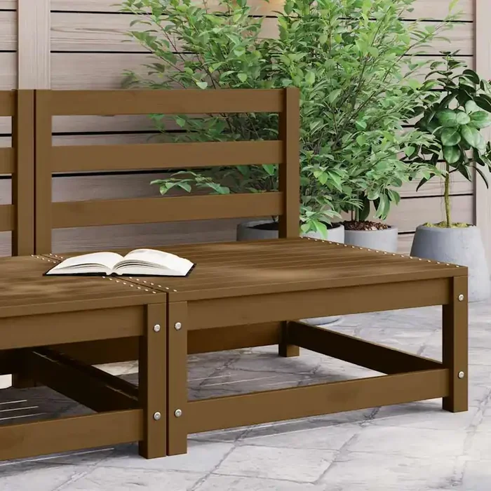 vidaXL Garden Middle Sofa Honey Brown Solid Wood Pine