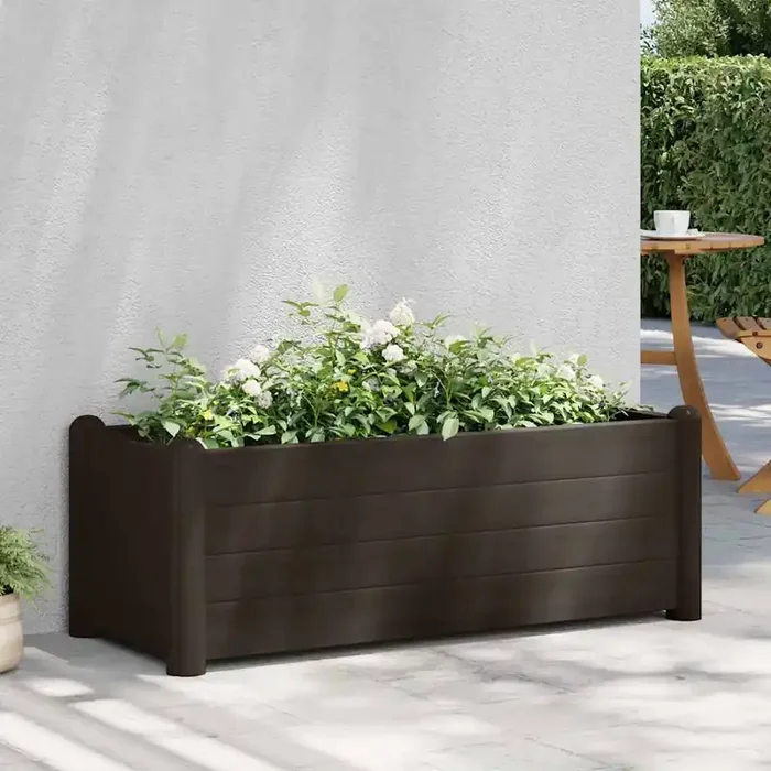 vidaXL Garden Raised Bed PP Mocha 100x43x35 cm