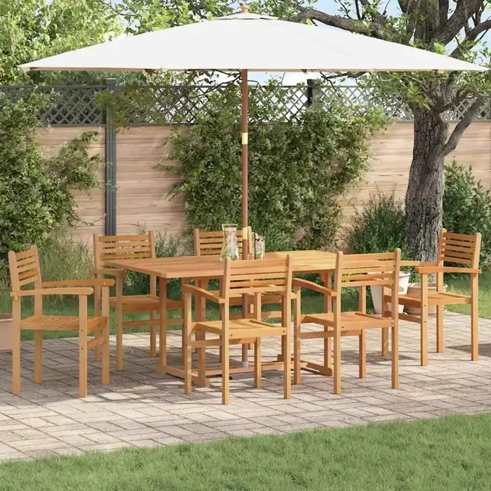 vidaXL Garden Stacking Chairs 6 pcs Brown 55.5 x 55.5 x 90 cm