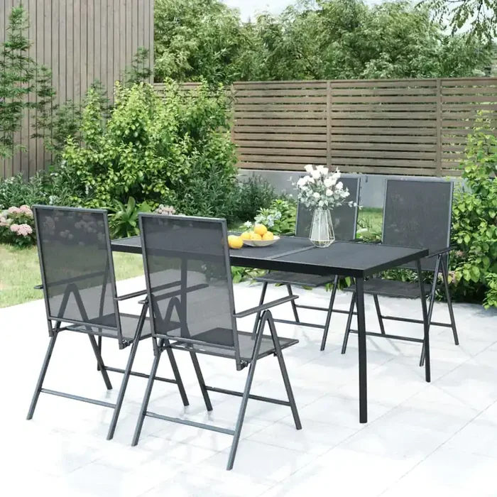 vidaXL Garden Table Anthracite 165x80x72 cm Steel Mesh