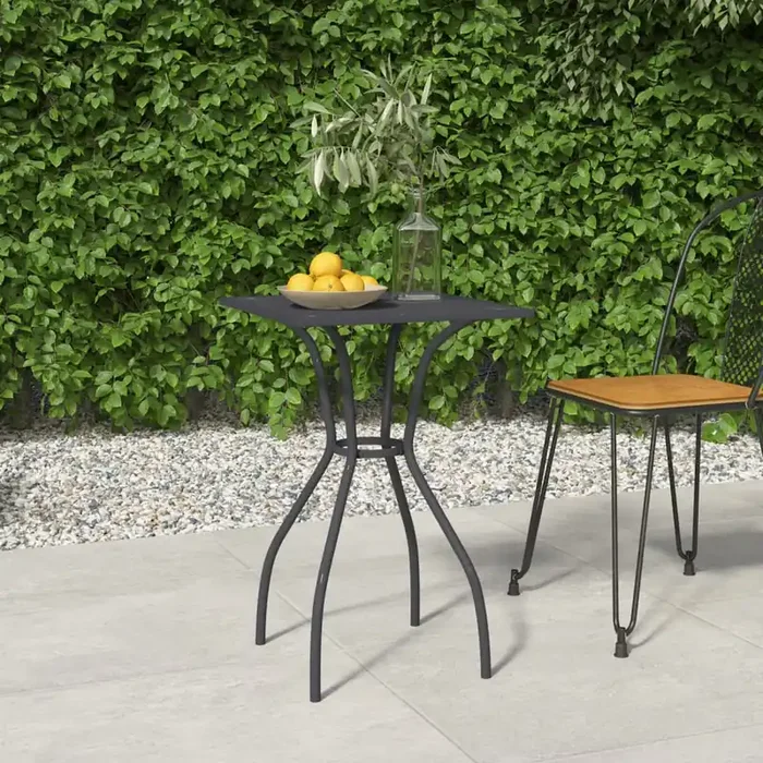 vidaXL Garden Table Anthracite 50x50x72 cm Steel Mesh