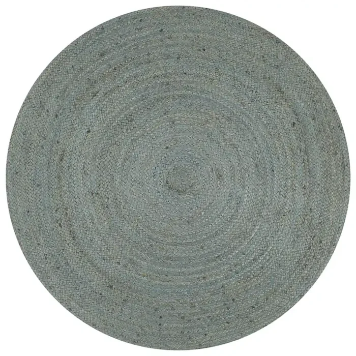vidaXL Handmade Rug Jute Round 120 cm Olive Green