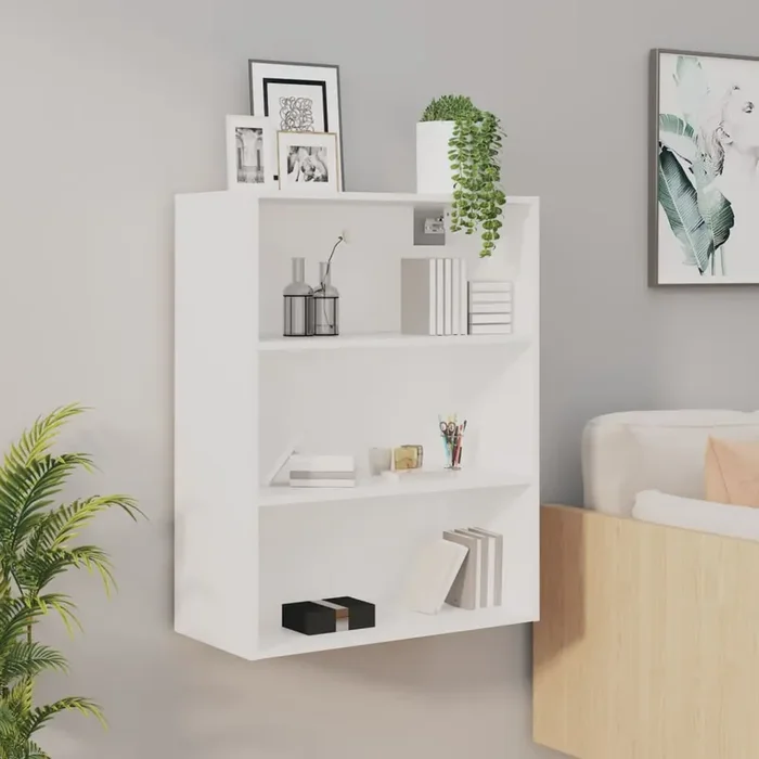 vidaXL Hanging Wall Cabinet White 69.5×32.5×90 cm