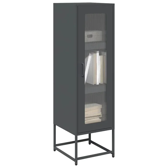vidaXL Highboard Anthracite 36x39x123 cm Cold-rolled Steel