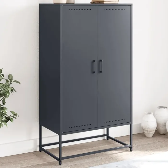 vidaXL Highboard Anthracite 68.5×38.5×123.5 cm Steel