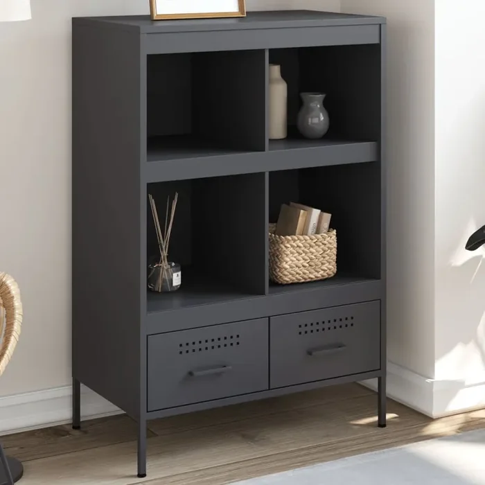 vidaXL Highboard Anthracite 68x39x101.5 cm Steel