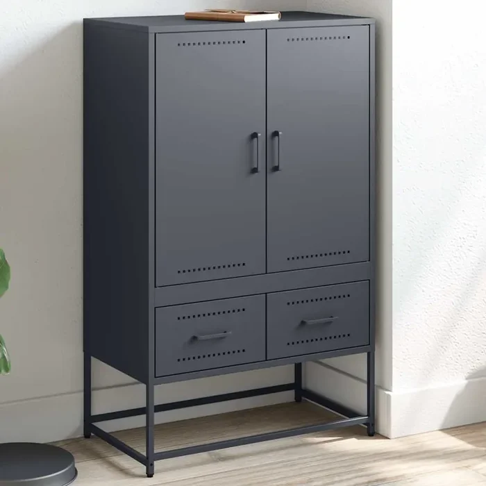 vidaXL Highboard Anthracite 68x39x111.5 cm Steel