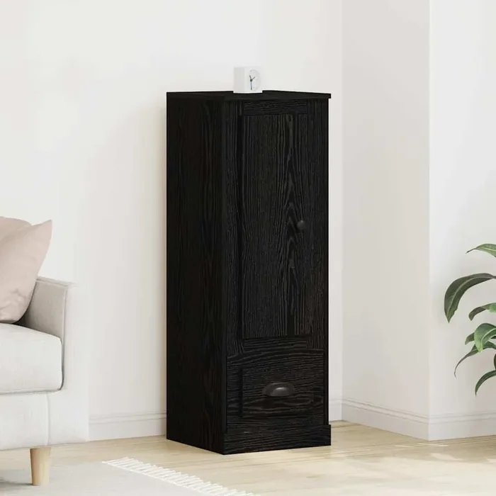 vidaXL Highboard Black Oak 36×35,5×103,5 cm Engineered Wood