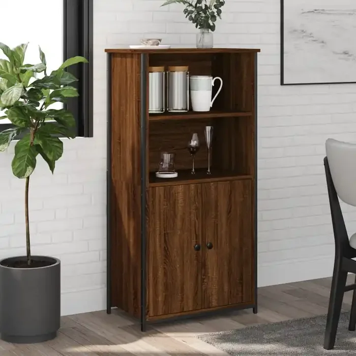 vidaXL Highboard Brown Oak 62x36x121.5 cm Engineered Wood