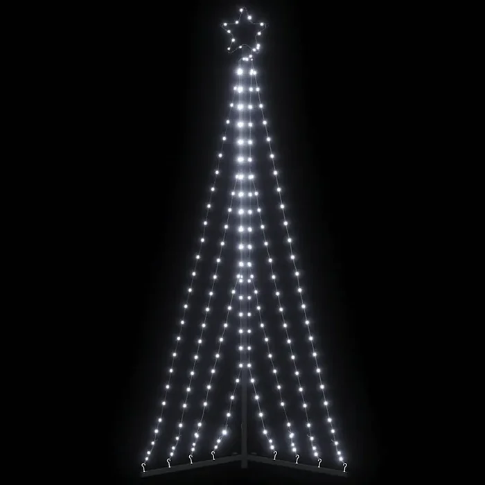 vidaXL LED Christmas Tree 339 LEDs Cold White 182 cm