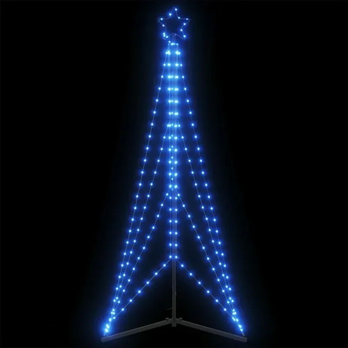 vidaXL LED Christmas Tree 363 LEDs Blue 182 cm