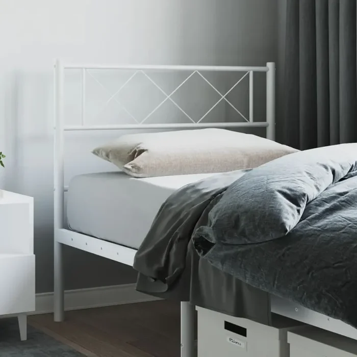 vidaXL Metal Headboard White 75 cm