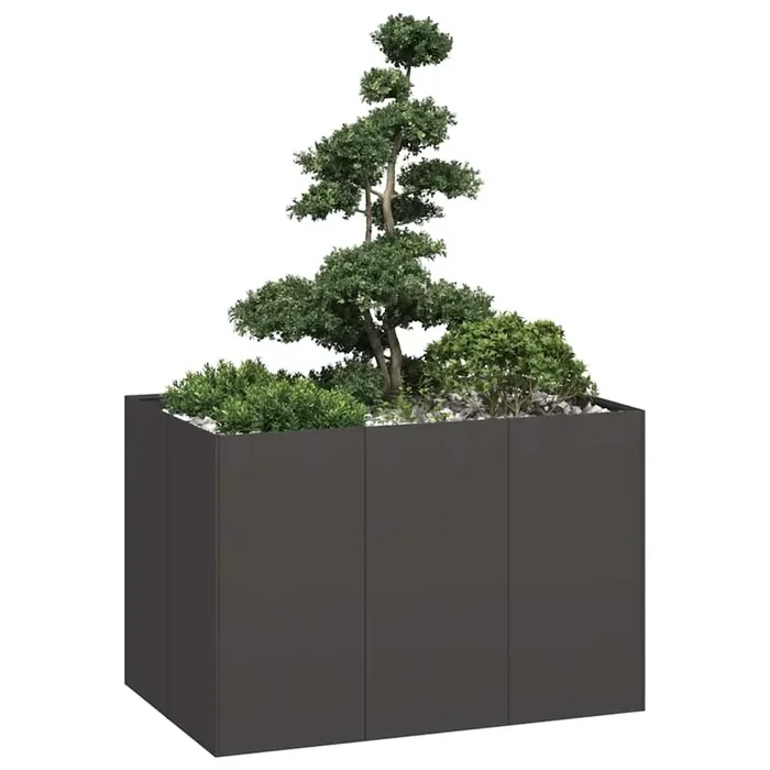 vidaXL Planter Black 120x80x80 cm Steel