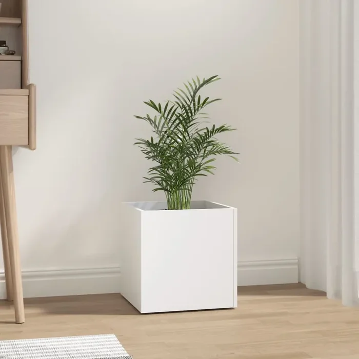 vidaXL Planter Box White 40x40x40 cm Engineered Wood