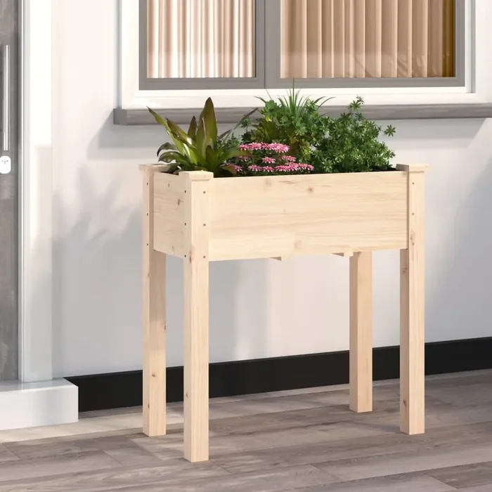 vidaXL Planter with Liner 71x37x76 cm Solid Wood Fir