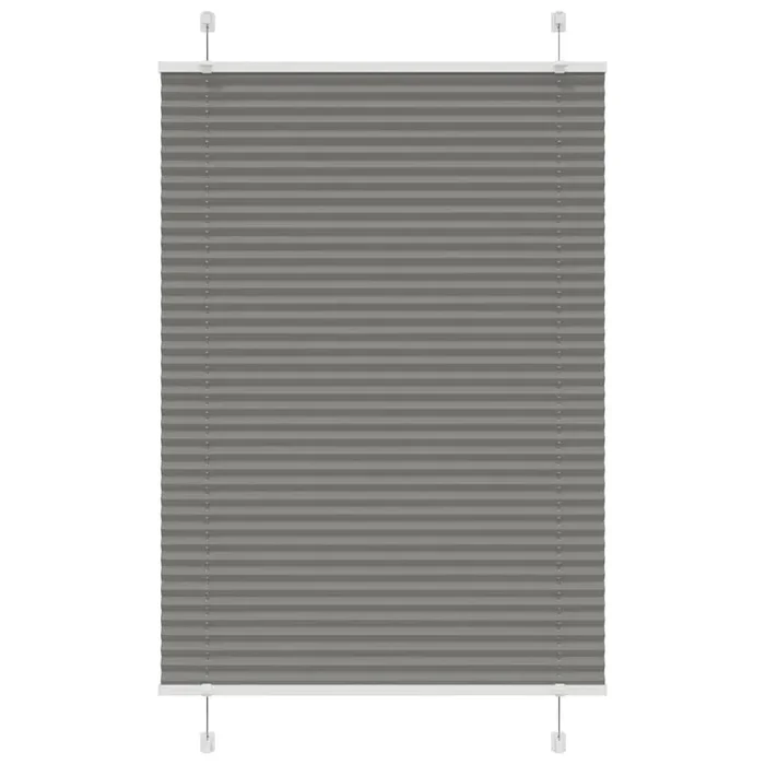 vidaXL Pleated Blind Anthracite 100×150 cm Fabric Width 99.4 cm Polyester
