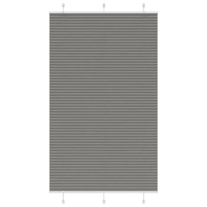 vidaXL Pleated Blind Anthracite 115×200 cm Fabric Width 114.4 cm Polyester