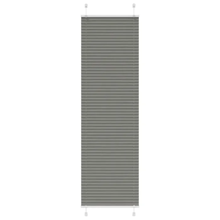 vidaXL Pleated Blind Anthracite 65×200 cm Fabric Width 64.4 cm Polyester