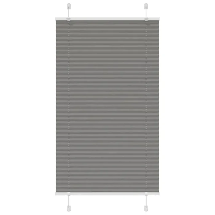 vidaXL Pleated Blind Anthracite 80×150 cm Fabric Width 79.4 cm Polyester