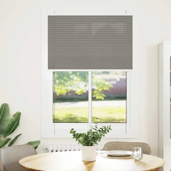 vidaXL Pleated Blind Anthracite 85×100 cm Fabric Width 84.4 cm Polyester