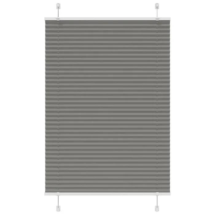 vidaXL Pleated Blind Anthracite 85×150 cm Fabric Width 84.4 cm Polyester