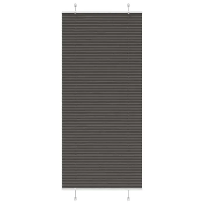 vidaXL Pleated Blind Black 100×200 cm Fabric Width 99.4 cm Polyester