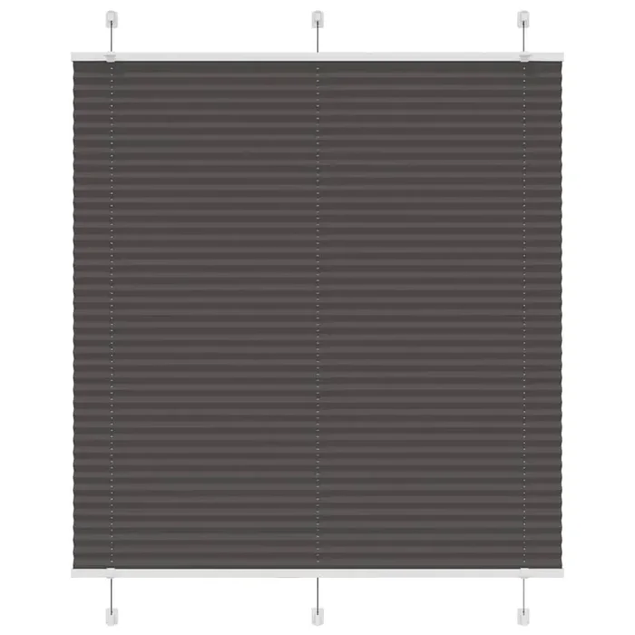 vidaXL Pleated Blind Black 115×150 cm Fabric Width 114.4 cm Polyester