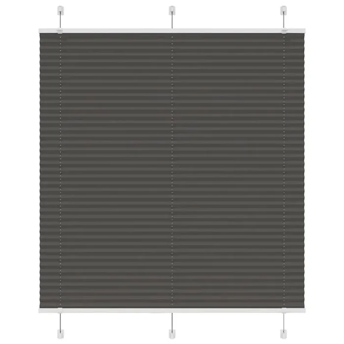 vidaXL Pleated Blind Black 120×150 cm Fabric Width 119.4 cm Polyester