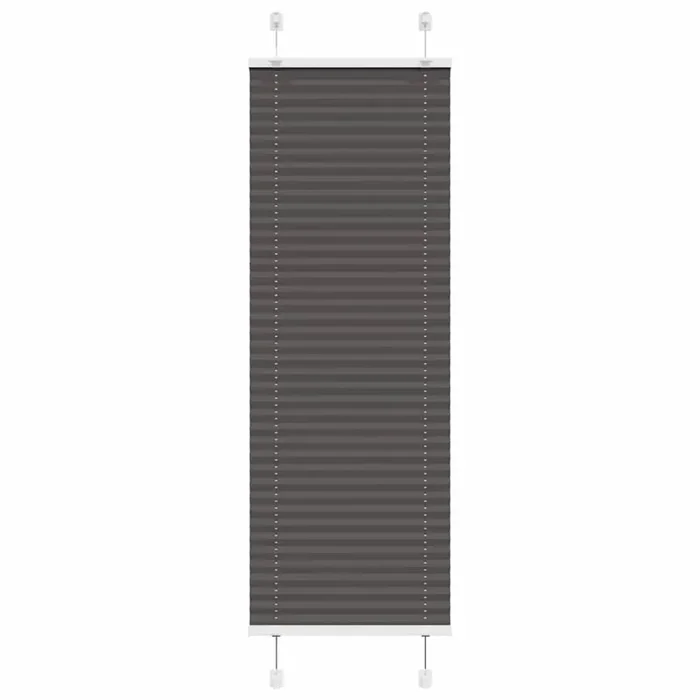 vidaXL Pleated Blind Black 50×150 cm Fabric Width 49.4 cm Polyester