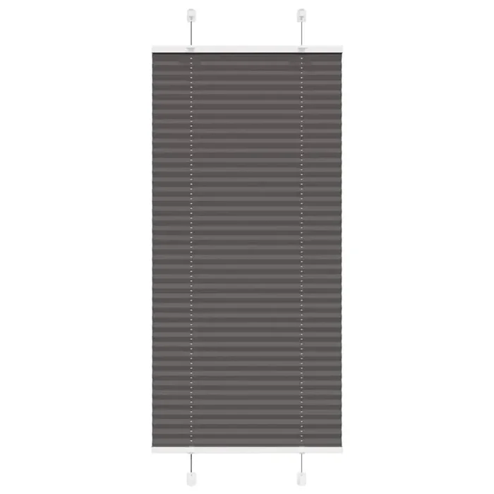 vidaXL Pleated Blind Black 60×150 cm Fabric Width 59.4 cm Polyester