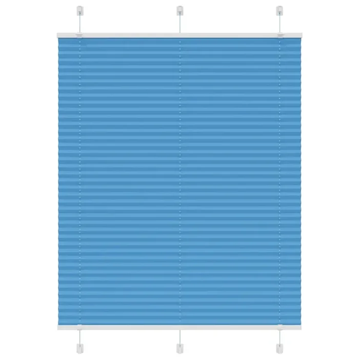 vidaXL Pleated Blind Blue 105×150 cm Fabric Width 104.4 cm Polyester