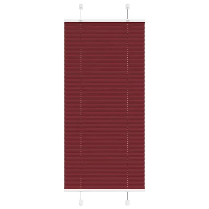 vidaXL Pleated Blind Bordeaux Red 55×150 cm Fabric Width 54.4 cm Polyester