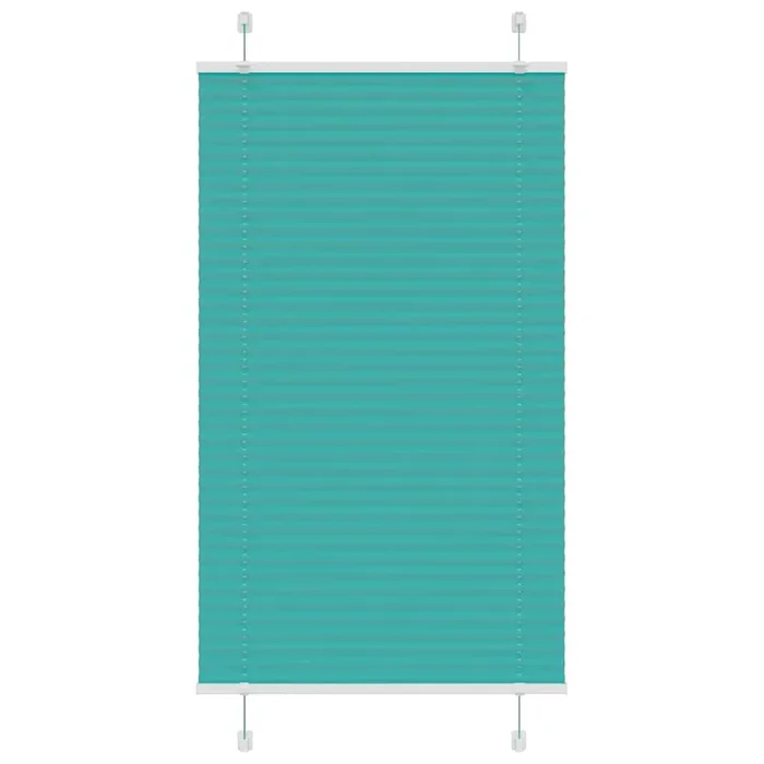 vidaXL Pleated Blind Petrol Green 80×100 cm Fabric Width 79.4 cm Polyester